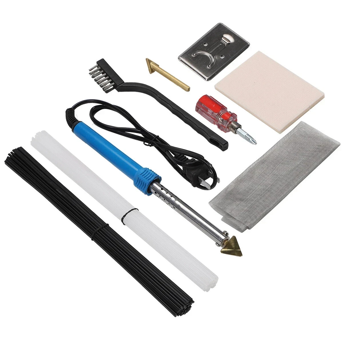 Plastic Welder Kit Soldering Hot Stapler Bumper Repair Welding Gun 40 Rods