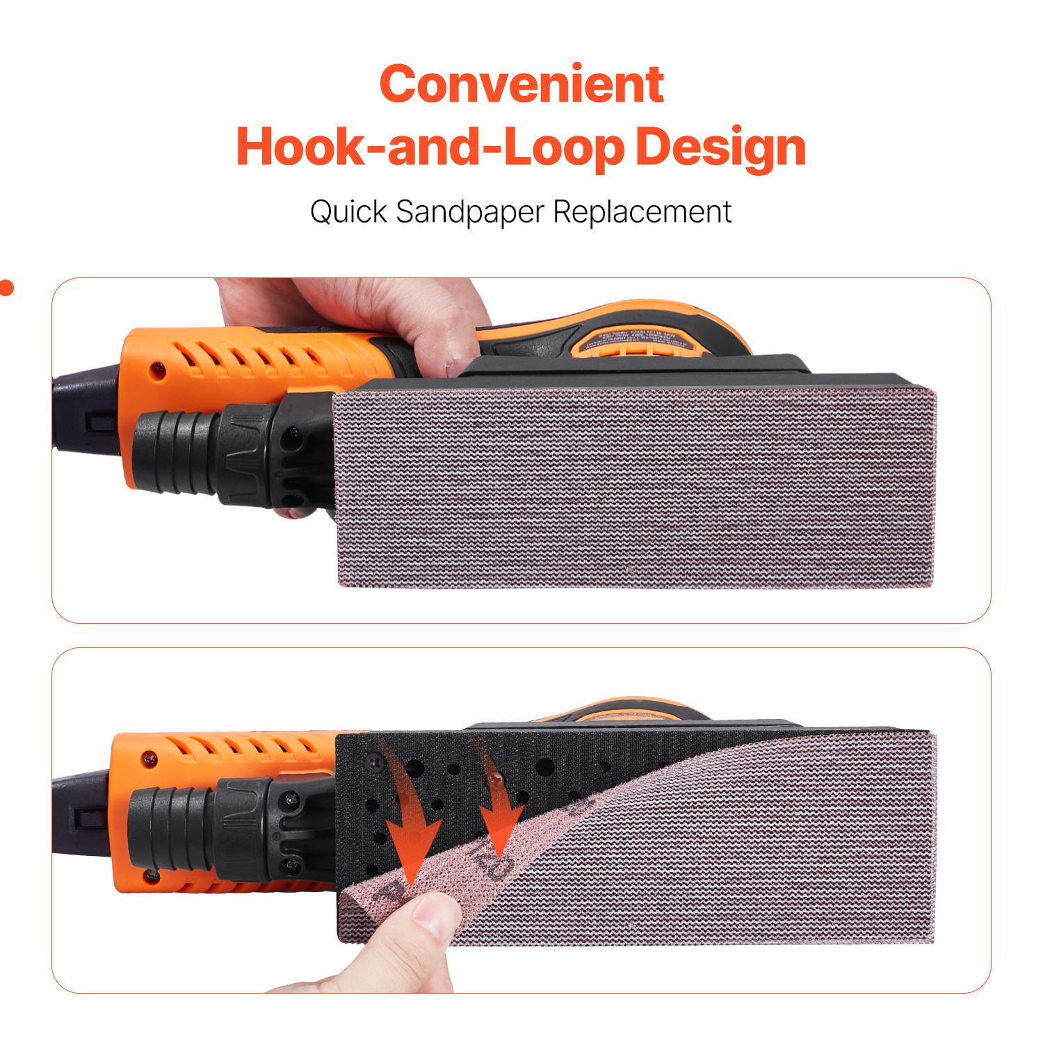 3/8 Sheet Sander 350W 6 Speeds Brushless Finishing Sander for Woodworking