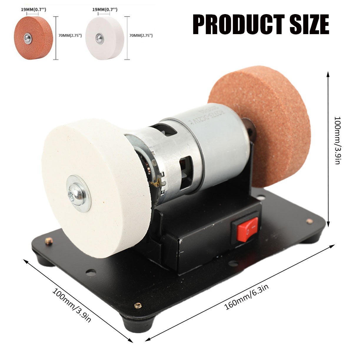Electric Benchtop Sander 96W Mini Grind Sander Bench Grinder Sanding Machine DIY