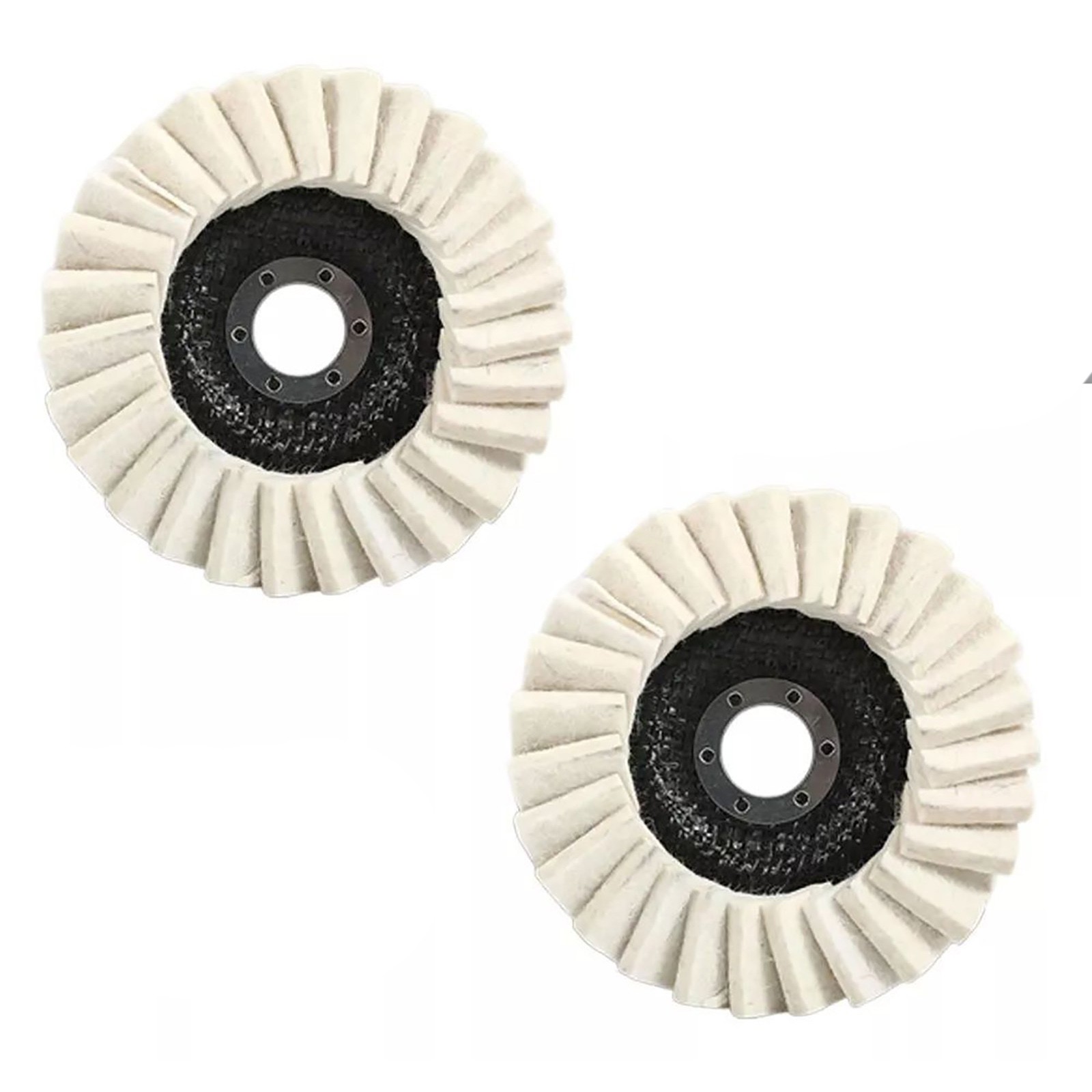 115MM Wool Felt Flap Disc Finishing Wheel Buffing Pads For Metal Glass Wood 2x