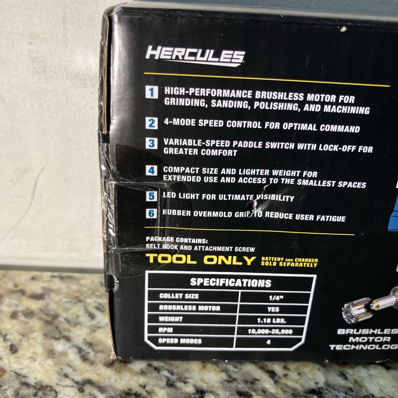 HERCULES HDB64B Right Angle Die Grinder 4 Speed New! Tool Only