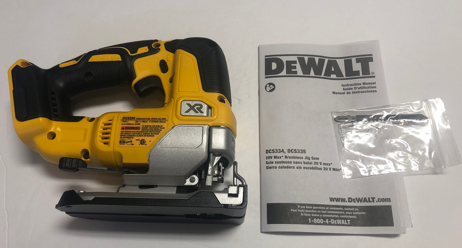 NEW DEWALT DCS334 20V 20 Volt MAX XR Brushless Cordless Jig Saw w/ Jig Saw Blade