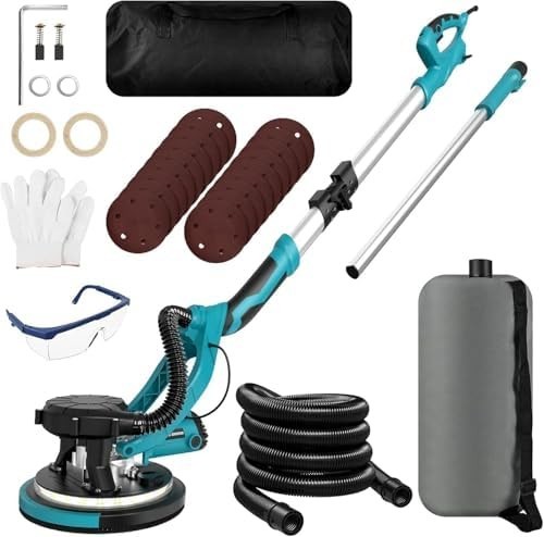 Drywall Sander 1250W 11.5-Amp Electric Drywall Sander with Vacuum Extendable