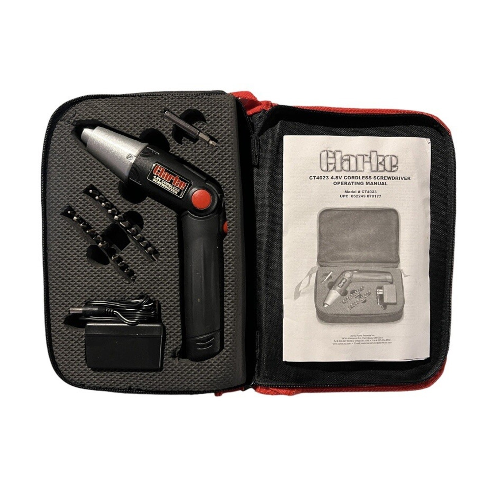 Clarke Screwdriver 4.8V Cordless Model CT4023 120v – 60Hz 220 RPM