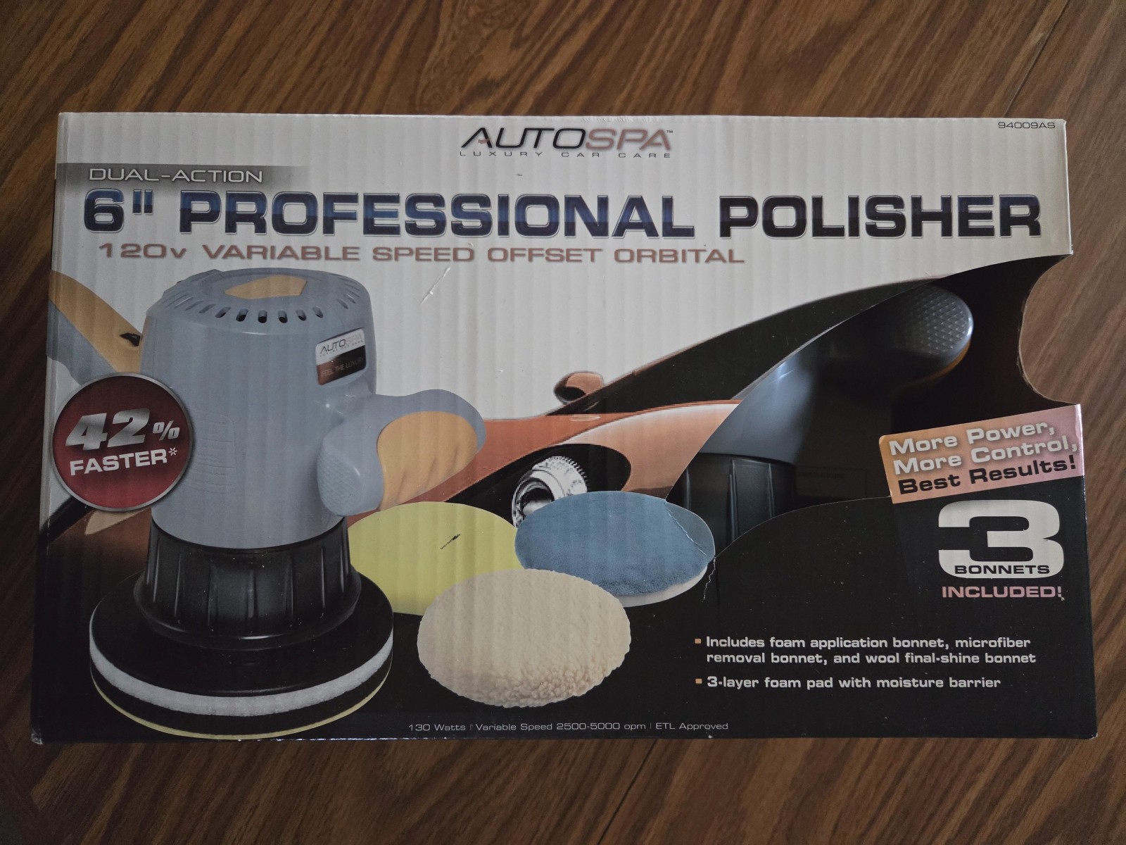 AUTO-SPA 6&Prime; Professional Dual-Action Orbital Polisher 120V Variable Speed Offset