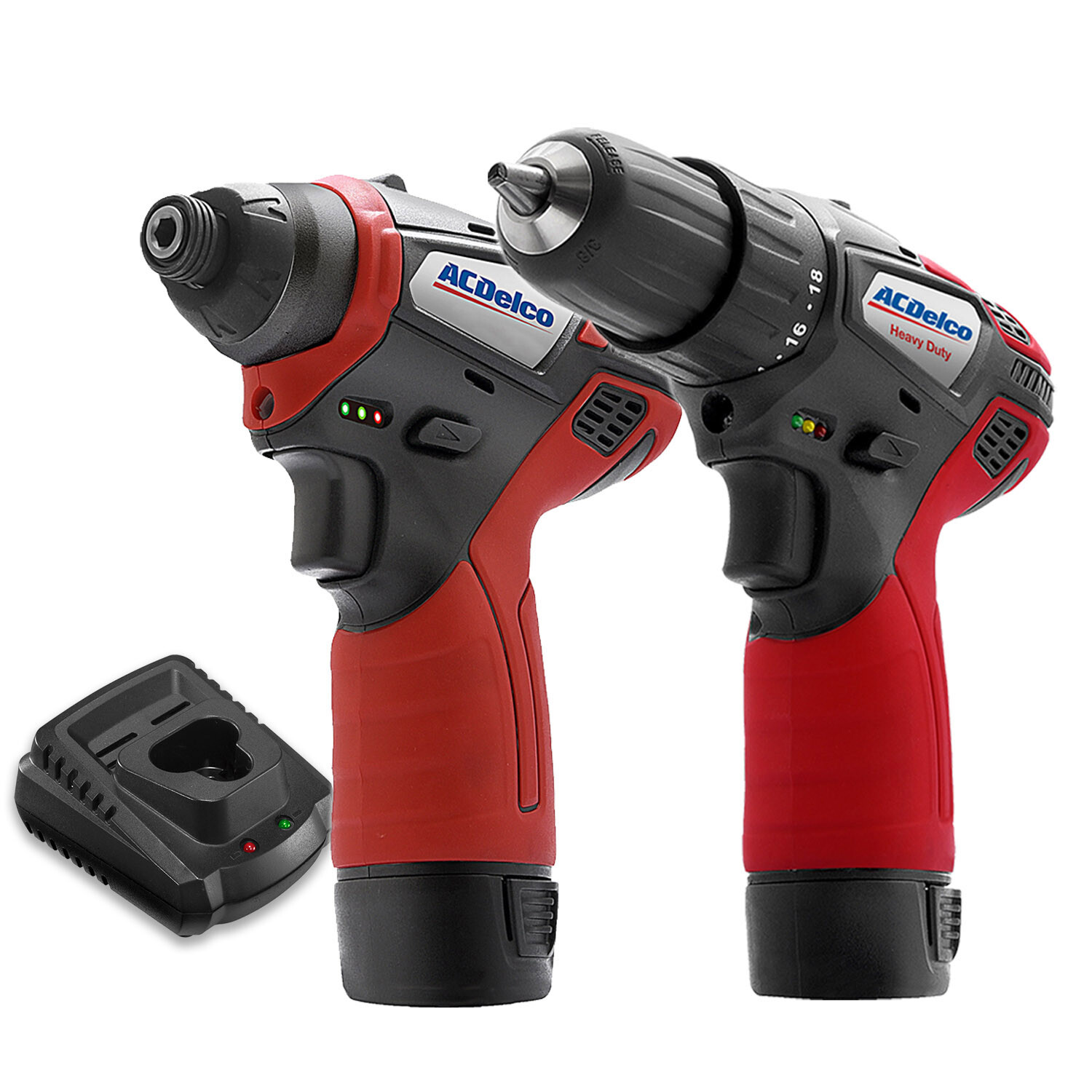 ACDelco 12V 3/8&Prime; Drill Driver & 1/4&Prime; Impact Driver Combo Tool Kit ARI12105-K5