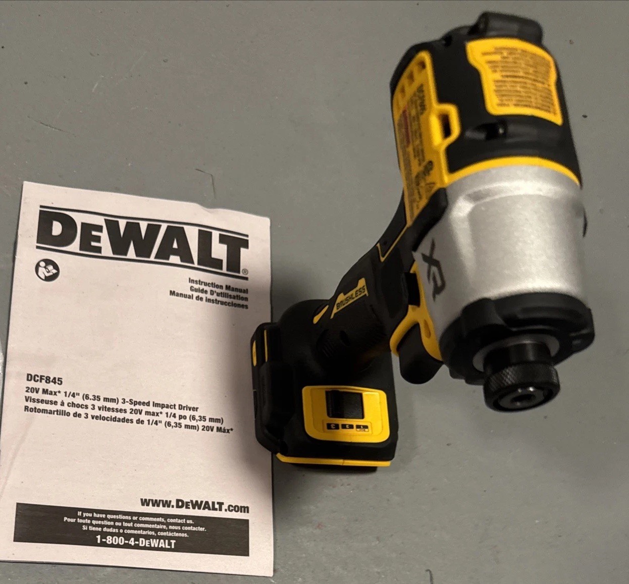 Dewalt GENUINE DCF845B 3-Speed Brushless 20V 1/4 Impact Driver DCF845 – NEW!