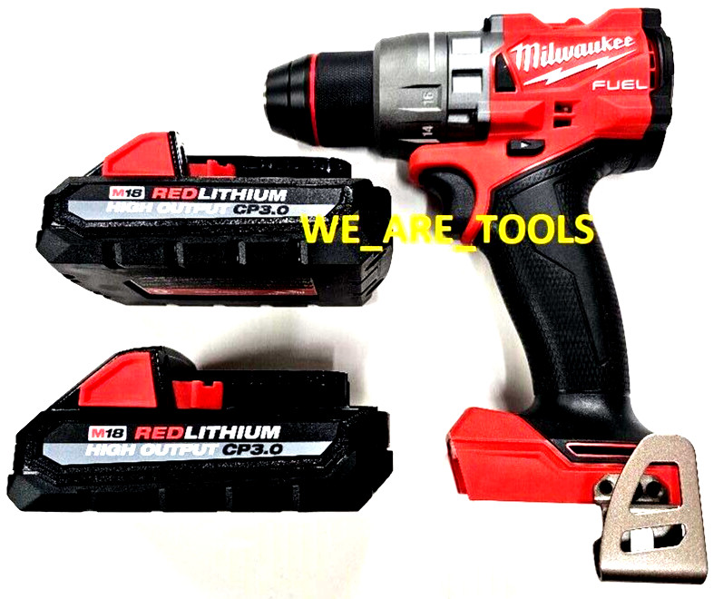 Milwaukee FUEL Drill 2903-20 18V 1/2&Prime;, (2) 48-11-1835 3.0 Battery, Charger M18