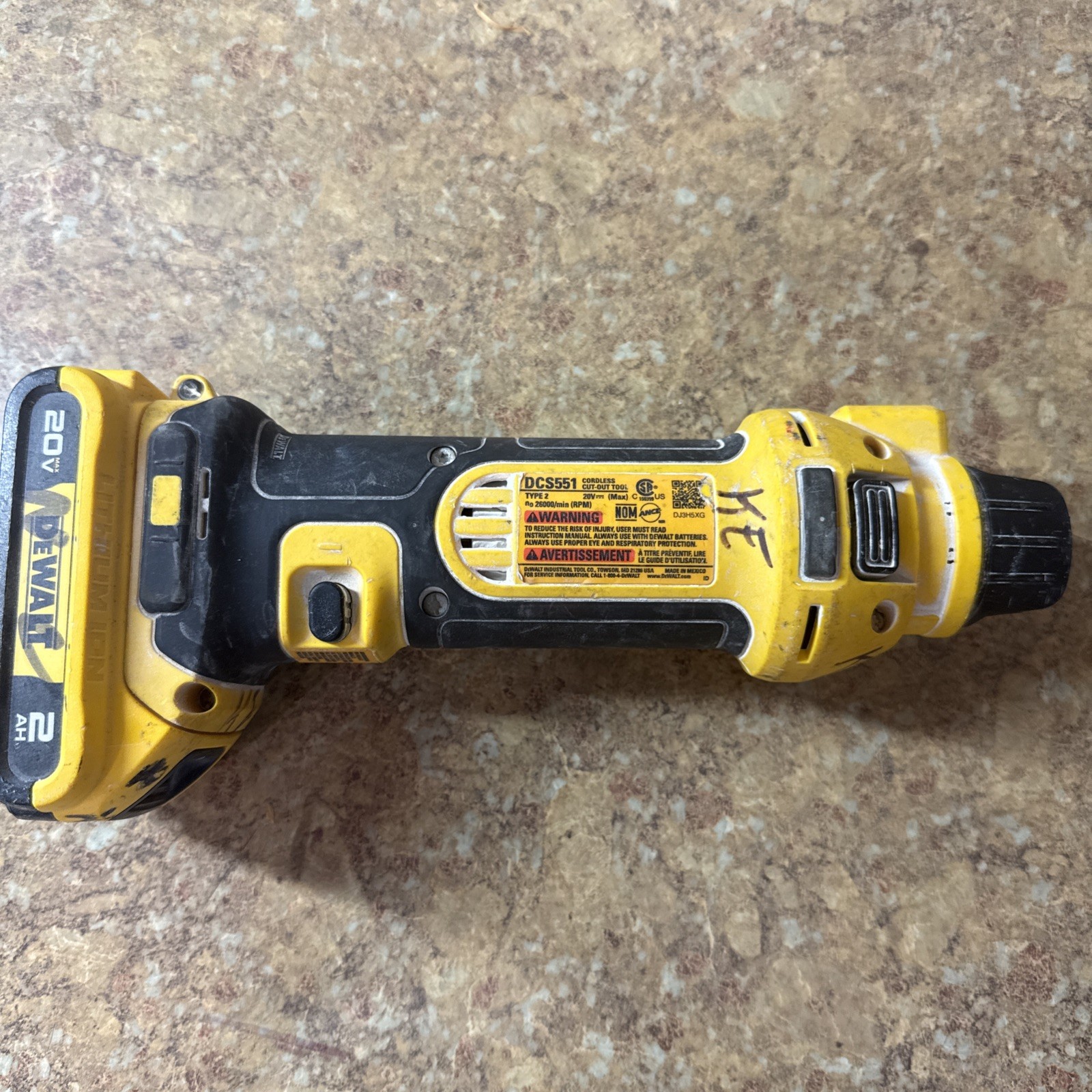 Dewalt DCS551 20v Cordless Cut-Out Tool w/ 2 Batteries + Charger Tested Works