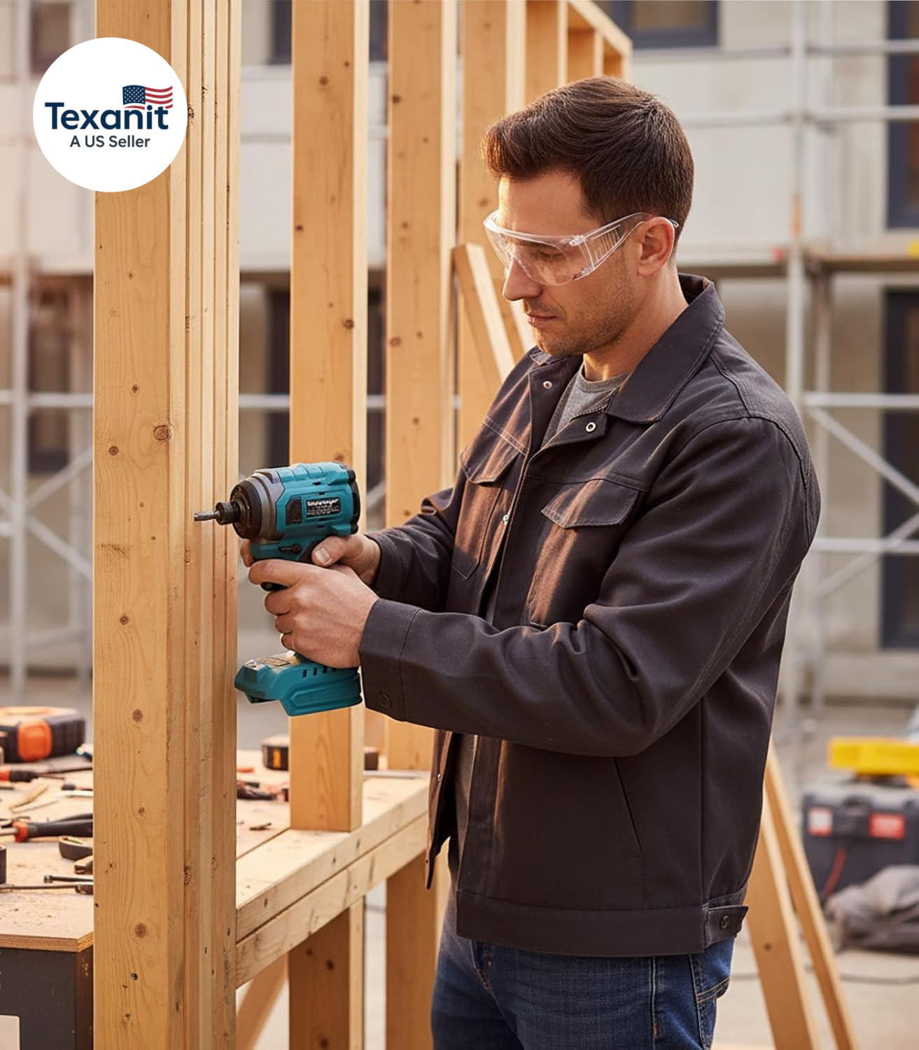 Brushless Impact Driver Compatible with Makita 18V Battery,1947 In-Lbs High Torq