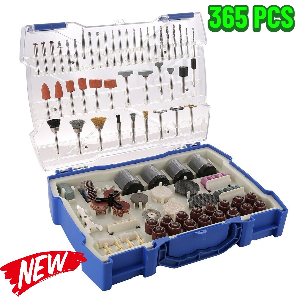 365Pc Abrasive Dremel Rotary Tool Accessories Kit Grinding Sanding Polishing Set