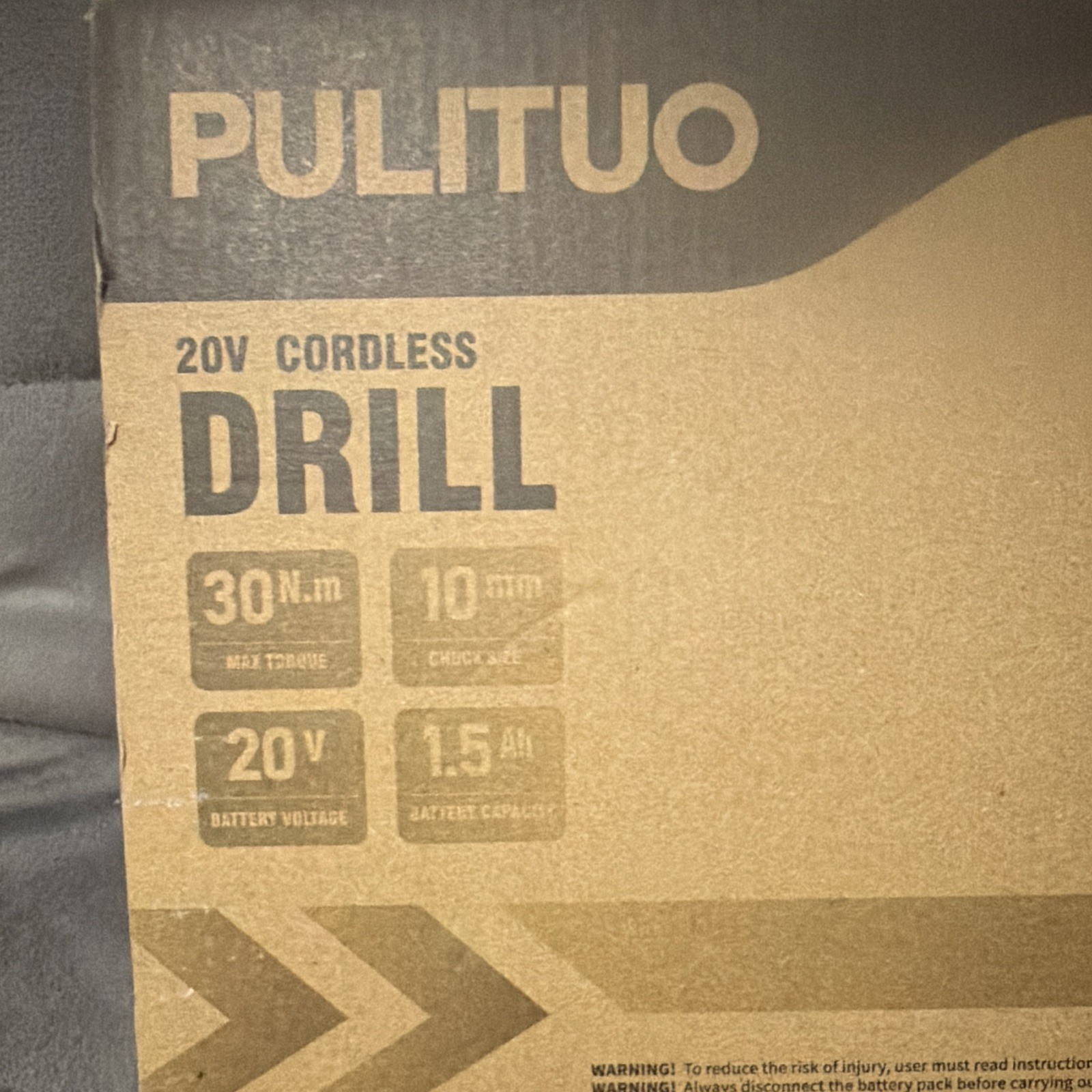 Pulituo DC 772D5 20V Cordless Drill Li-Ion 1.5Ah 10mm Keyless 30N.m