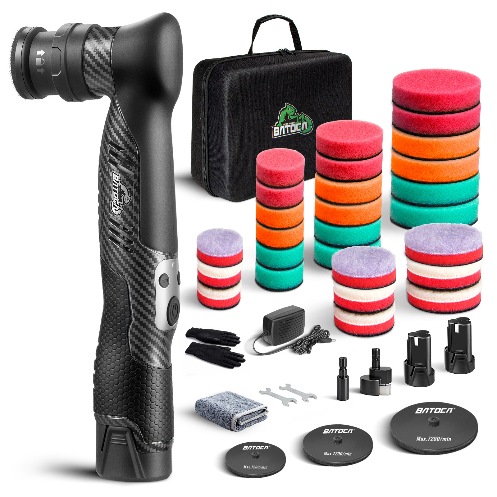 BATOCA S5 Mini Car Polisher Buffer Sander Cordless Polishing Machine DA & Rotary
