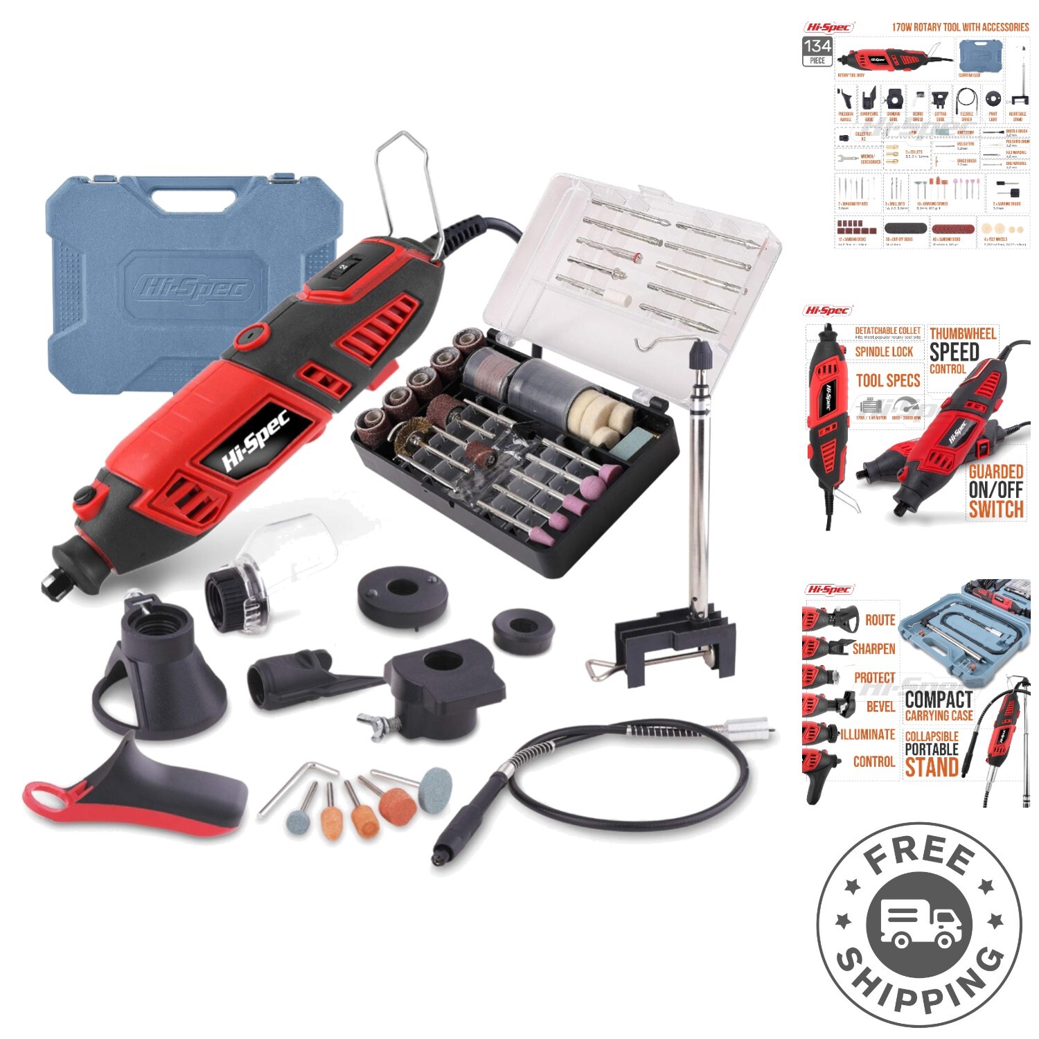 Comprehensive 160W Power Rotary Tool Set – Ideal for Cutting, Engraving & More