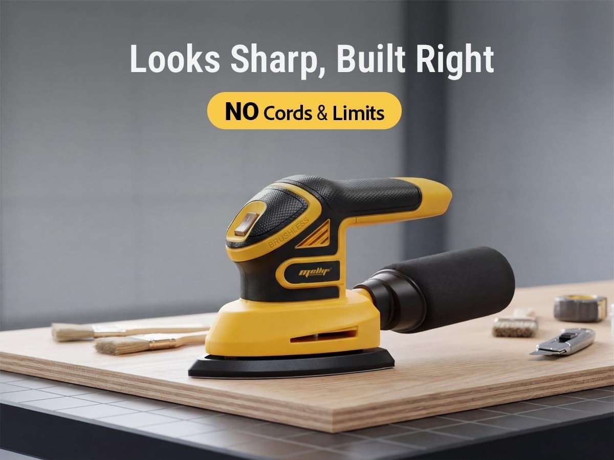 Detail Sander Brushless Cordless 12,000 OPM Compatible with Dewalt 20V MAX
