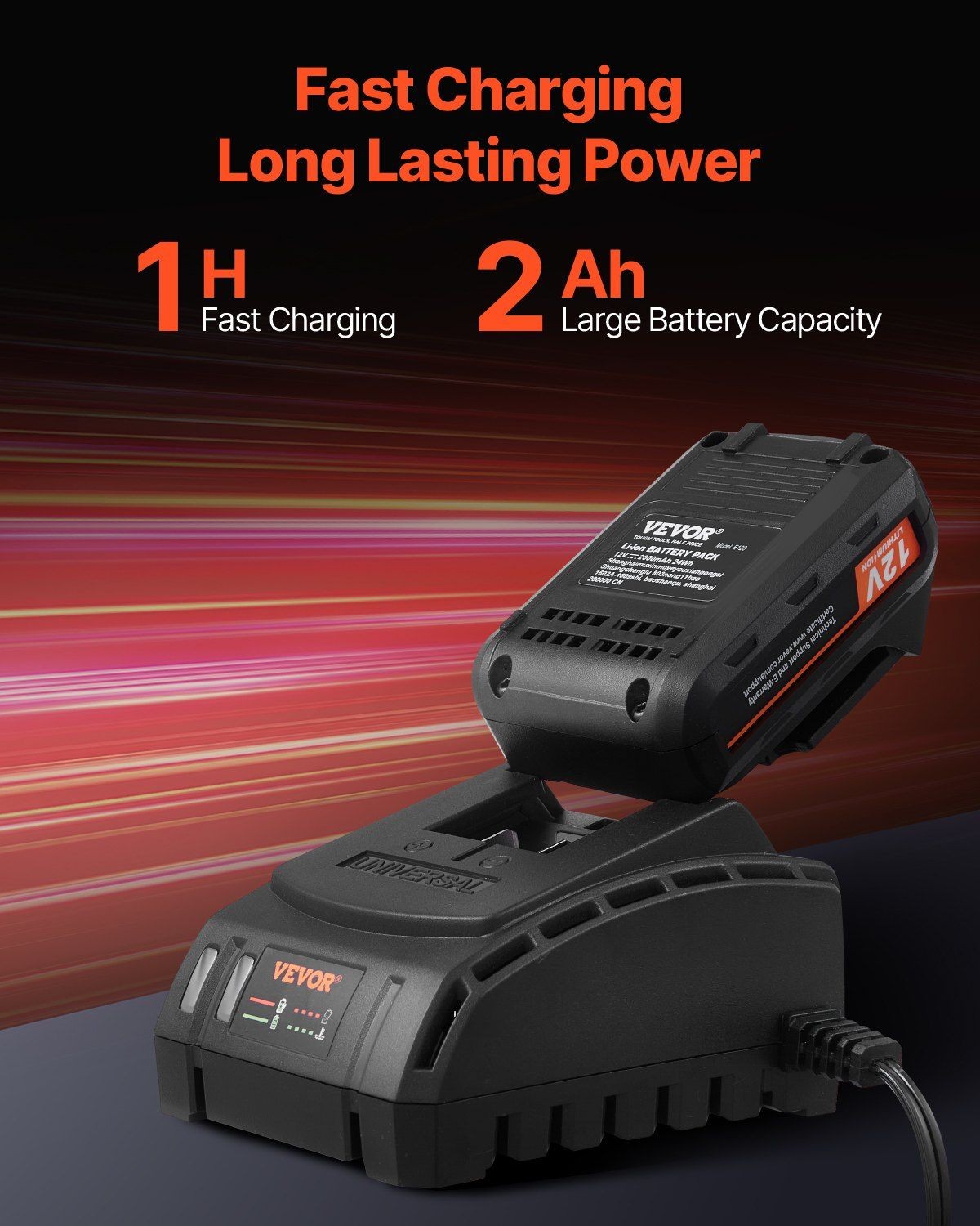 12V Dual Cordless Set: 3/8in Drill + 1/4in Impact Driver w/2x2Ah Batt