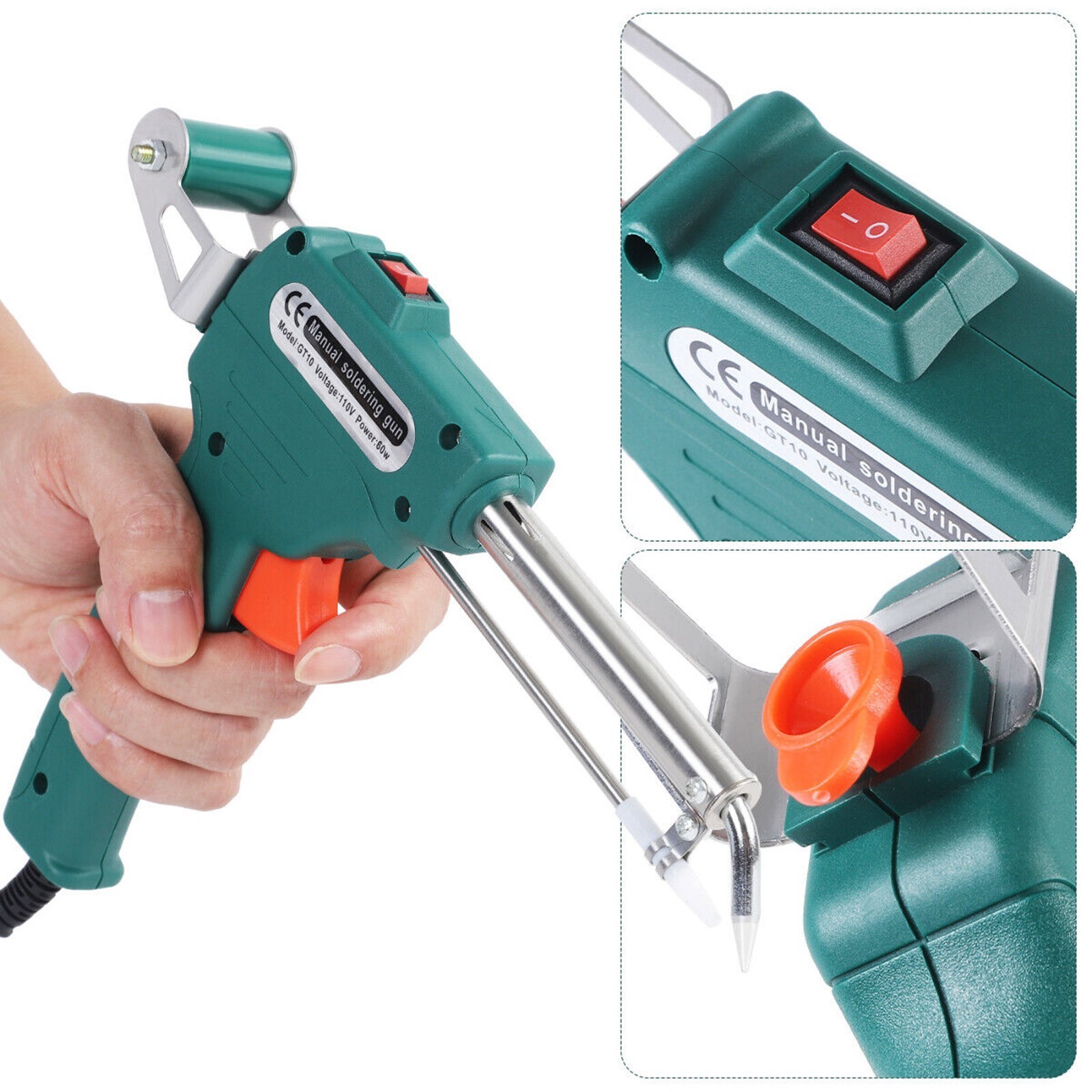 New 60W Solder Gun Kit Auto Soldering Feed Hand-Held Welding Iron Power Tool Kit