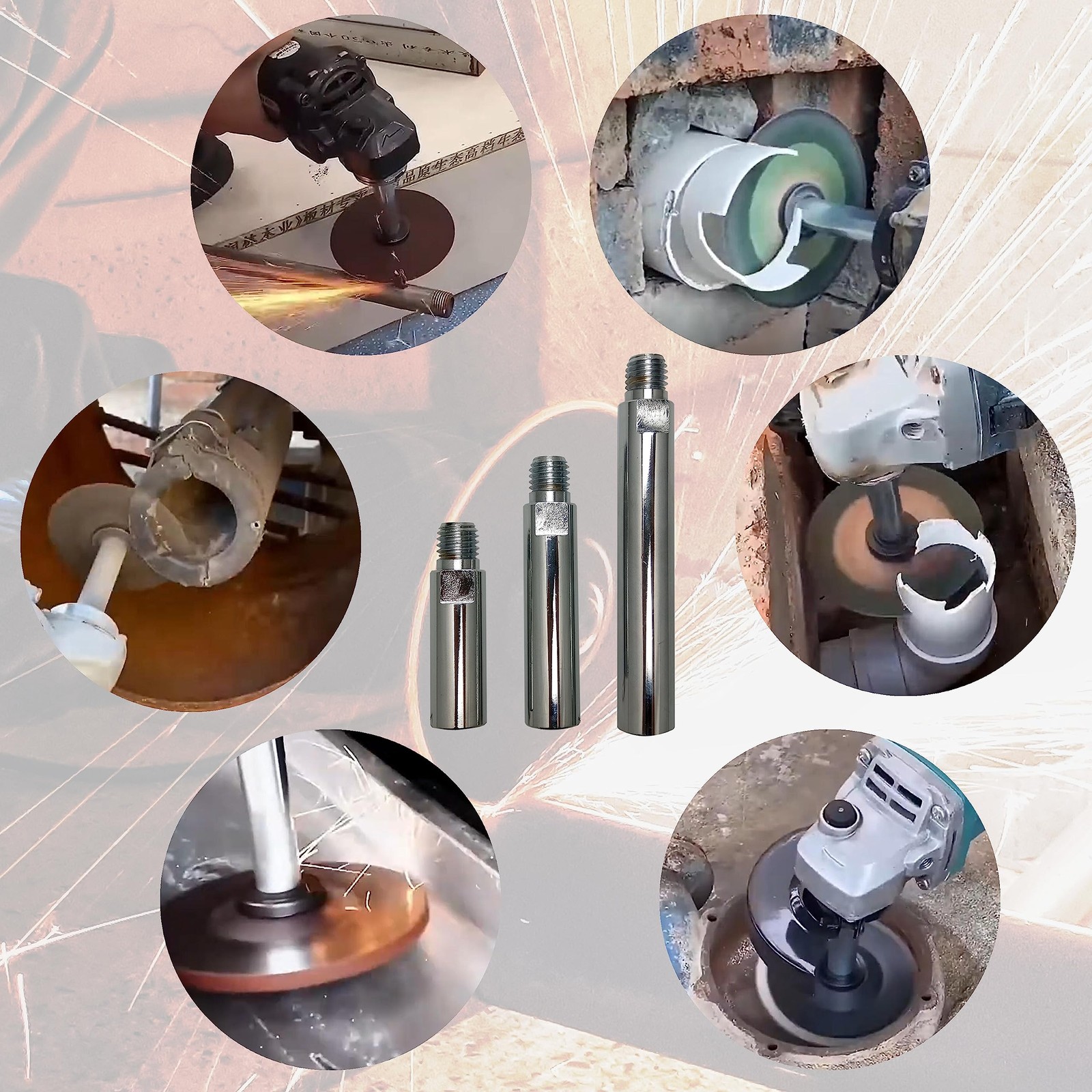 5/8&Prime;-11 Angle Grinder Extension Shaft Connecting Rod with Grinder Adjustable Spa