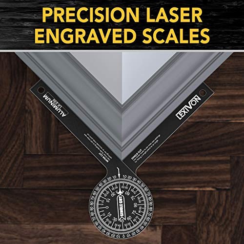 Aluminum | 7-Inch Rust Proof Angle Finder 7 Inch Miter Saw Protractor