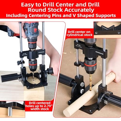 Portable Drill Guide with Positive Angle Stops from -60° to 60°, Adjustable