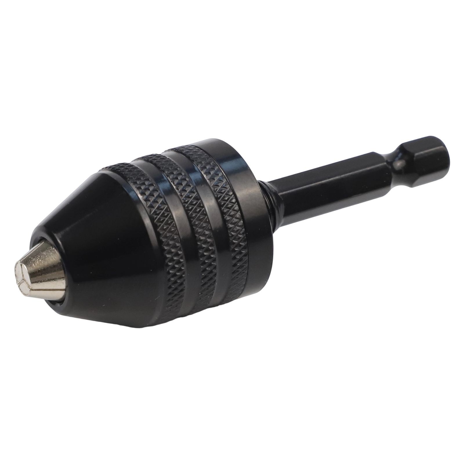 6.35mm Hex Shank Quick Change Keyless Drill Bit Chuck Adapter Converter Tool