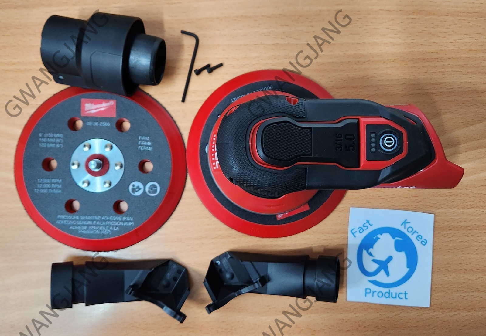 New Milwaukee M12 FROS50-0 150mm 6&Prime; Sander 5.0mm Orbit DIY Easy Hand Work Tool