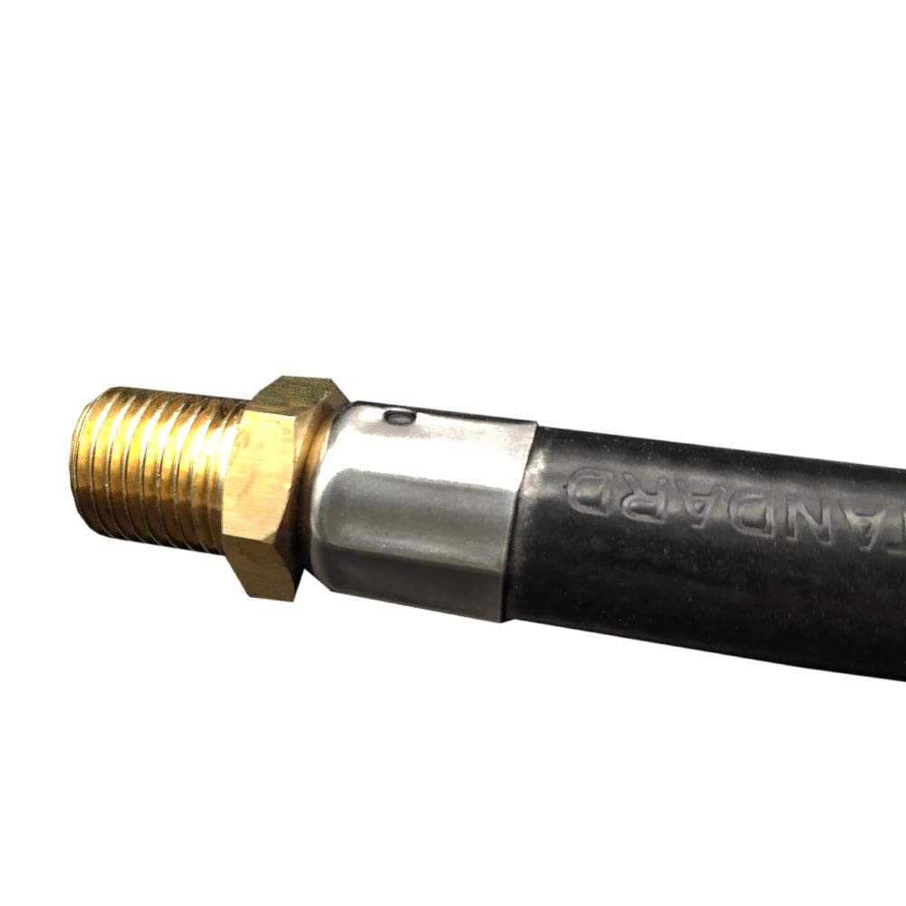 Propane Torch Extension Hose 1/4 Inch Ball Seat Female x 1/4 Inch Male NPT 25FT