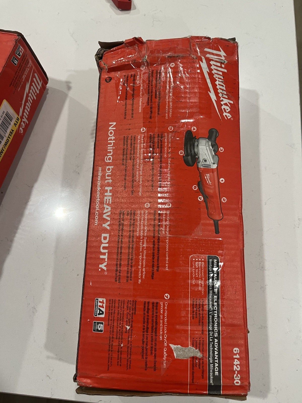 Milwaukee 6142-30 120V Angle Grinder – Red