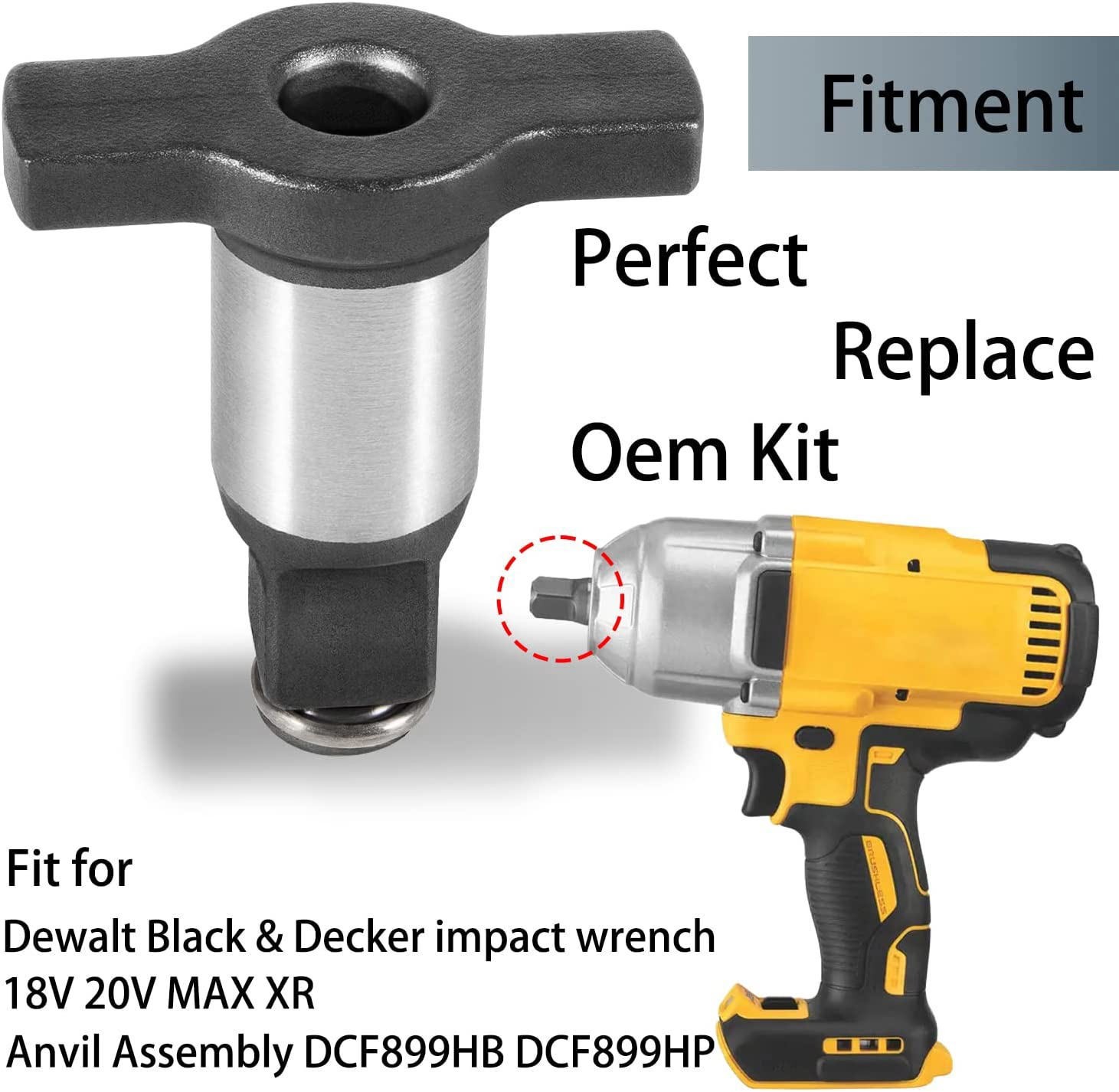 N415875 Anvil Assembly 1/2 » For Dewalt Impact Wrench 18v 20v Dcf899hb Dcf899hp