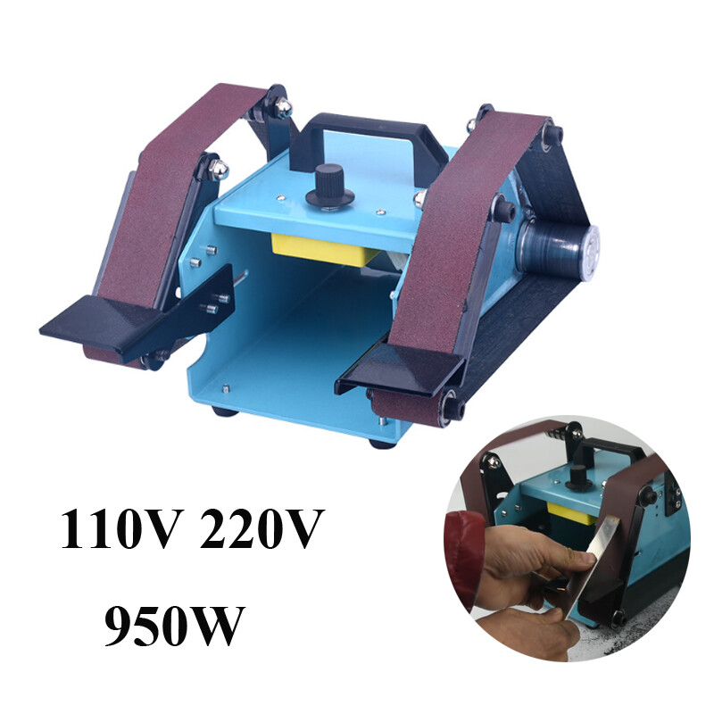 950W Mini Electric Belt Sander Grinder Polishing DIY Grinding Sharpener Machine