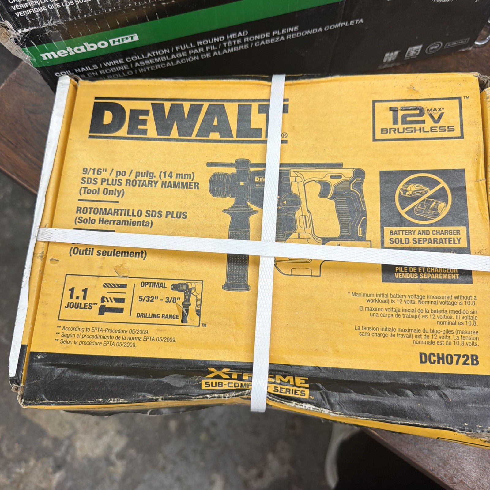 DeWalt DCH072B 9/16” / po / Pulg SDS Plus Brushless Rotary Hammer