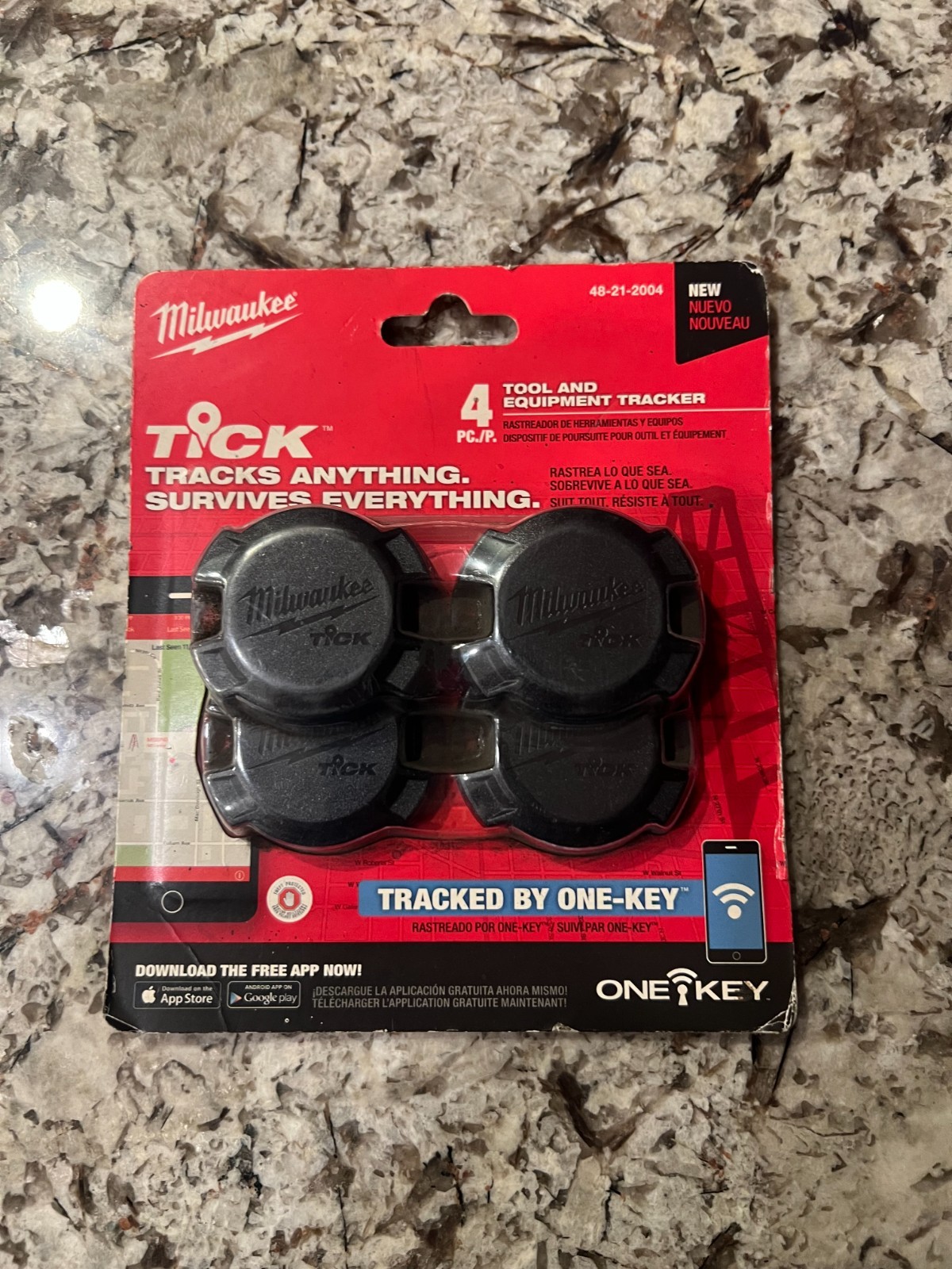 Milwaukee 48-21-2004 ONE-KEY TICK Tool and Equipment Tracker (4-Pack)