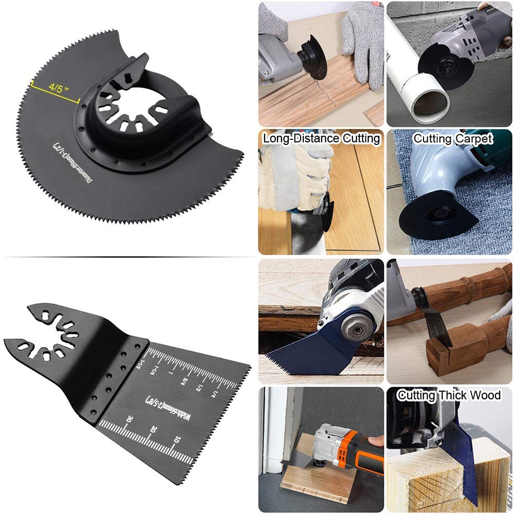 35pcs Oscillating Multi Tool Saw Blades Wood Metal Cut Cutter For Dewalt Fein