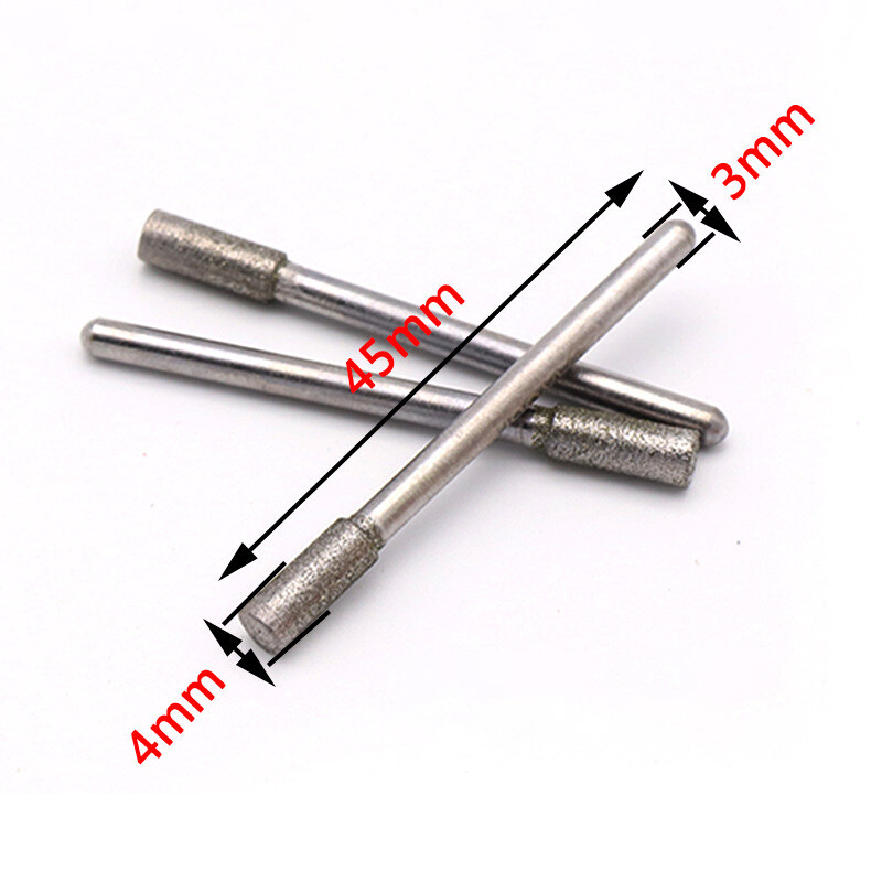 1-10mm Diamond & CBN Burrs Extra Long Cylinder Grinding Bit For Dremel Engraving