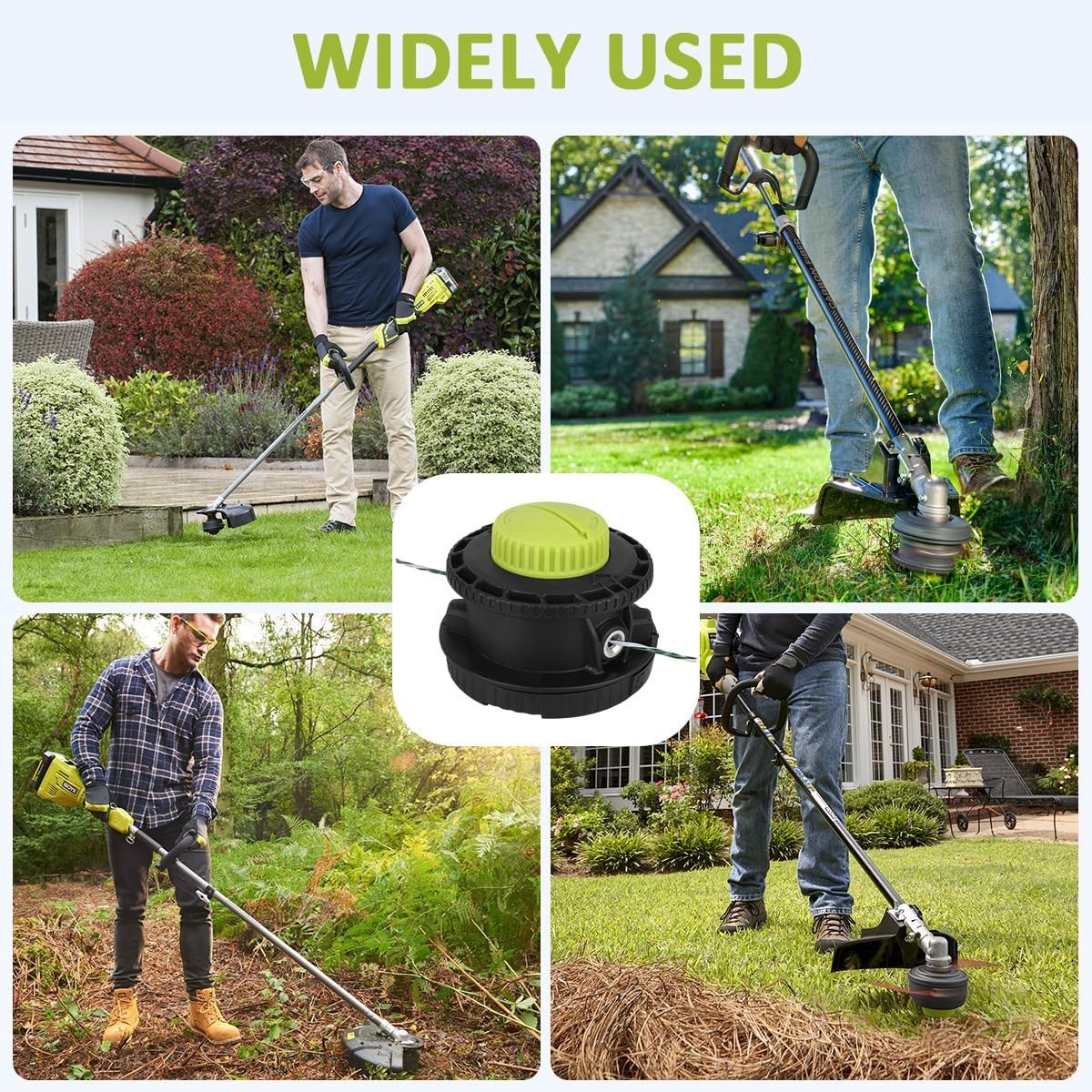 New Bump Feed Trimmer Head for Ryobi Straight Shaft RY15526/27/29 – Easy Install