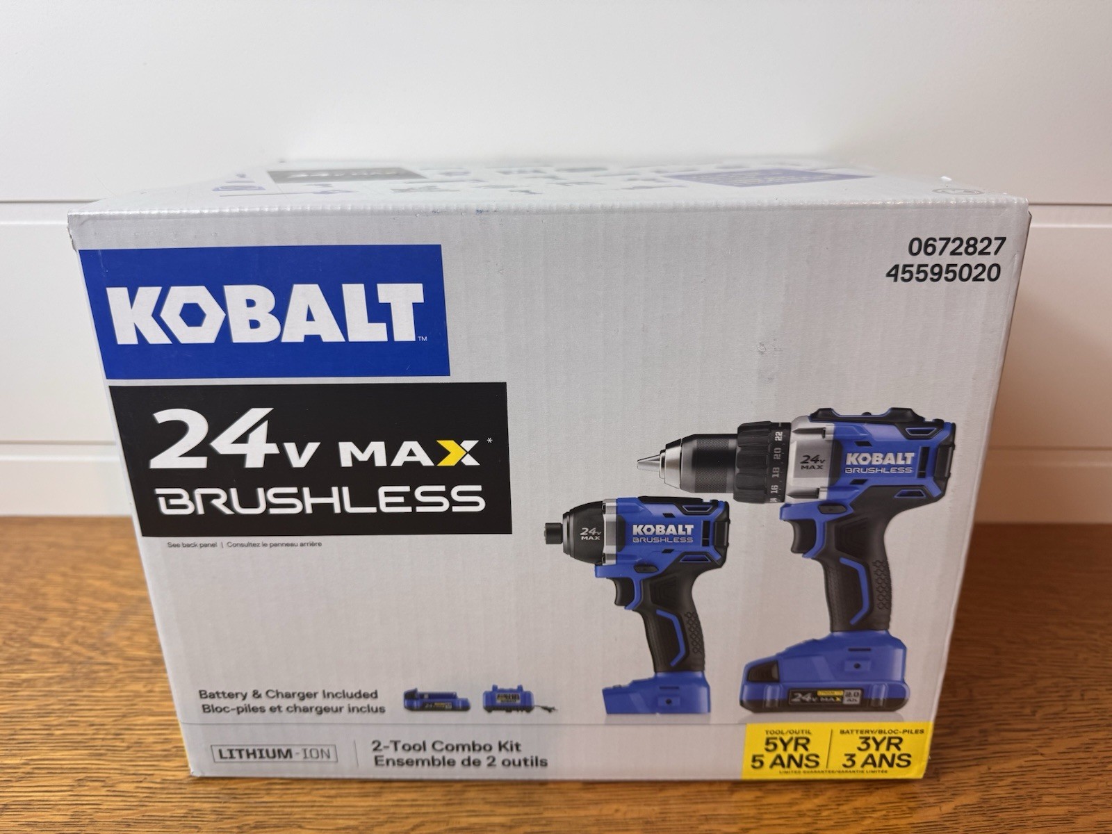 Kobalt KLC 2024A-03 24V MAX Drill/Driver 2 Tool Combo Kit 0672827 NEW