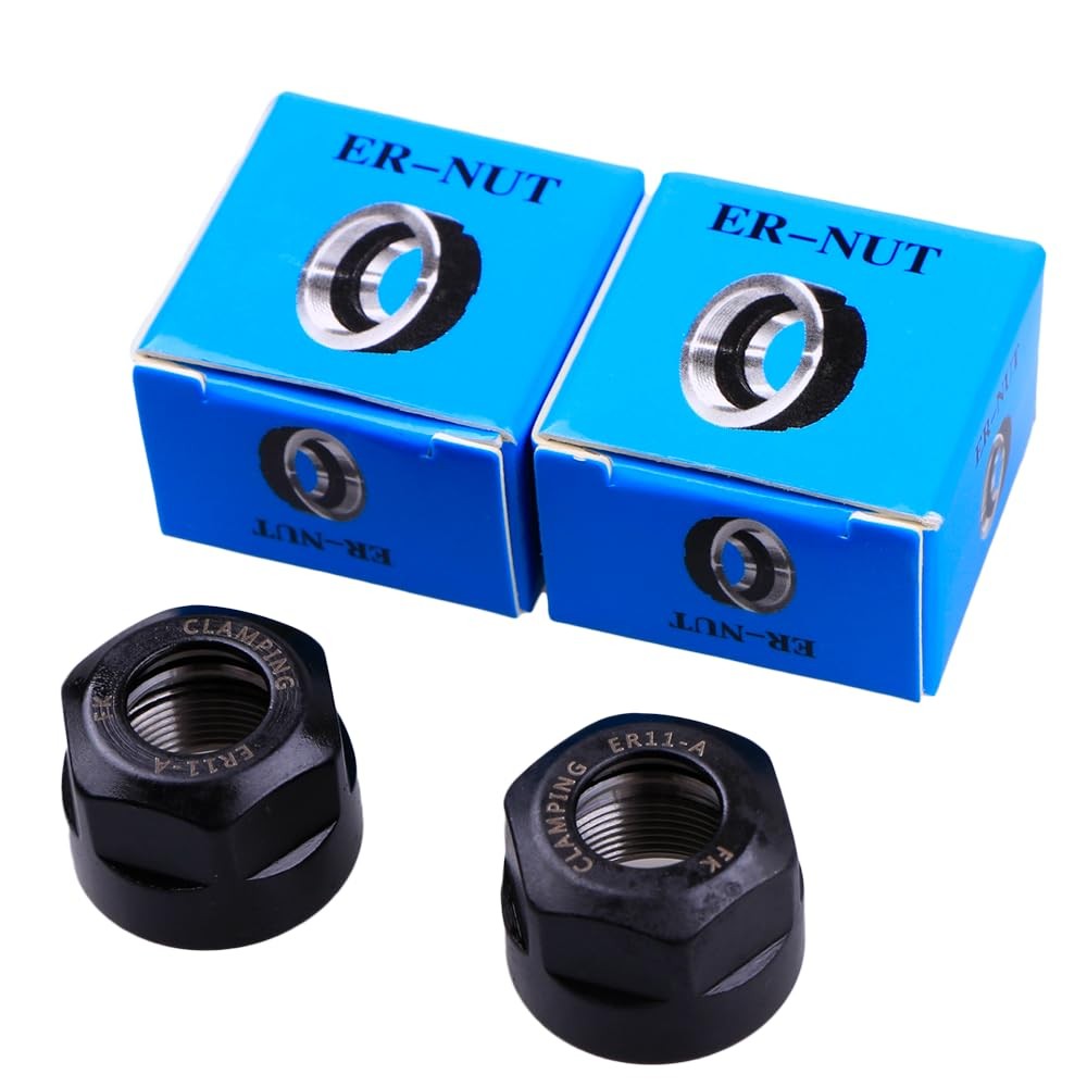 2 PCS ER11 A Type Collet Clamping Nut For CNC Milling Chuck Holder Lathe