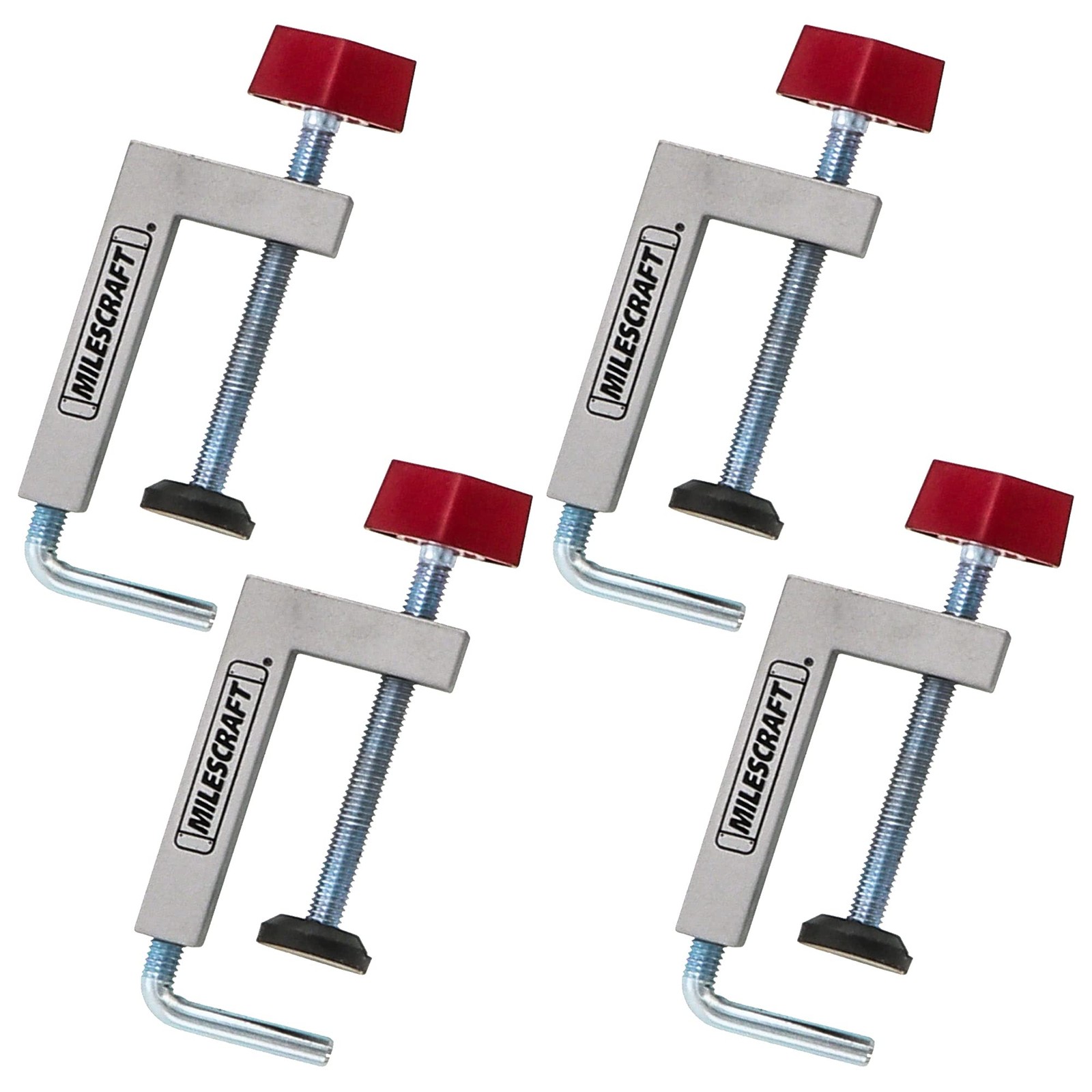 Milescraft 7209 Universal Fence Clamp 4-Pack – For Mitre Saws, Multicolor