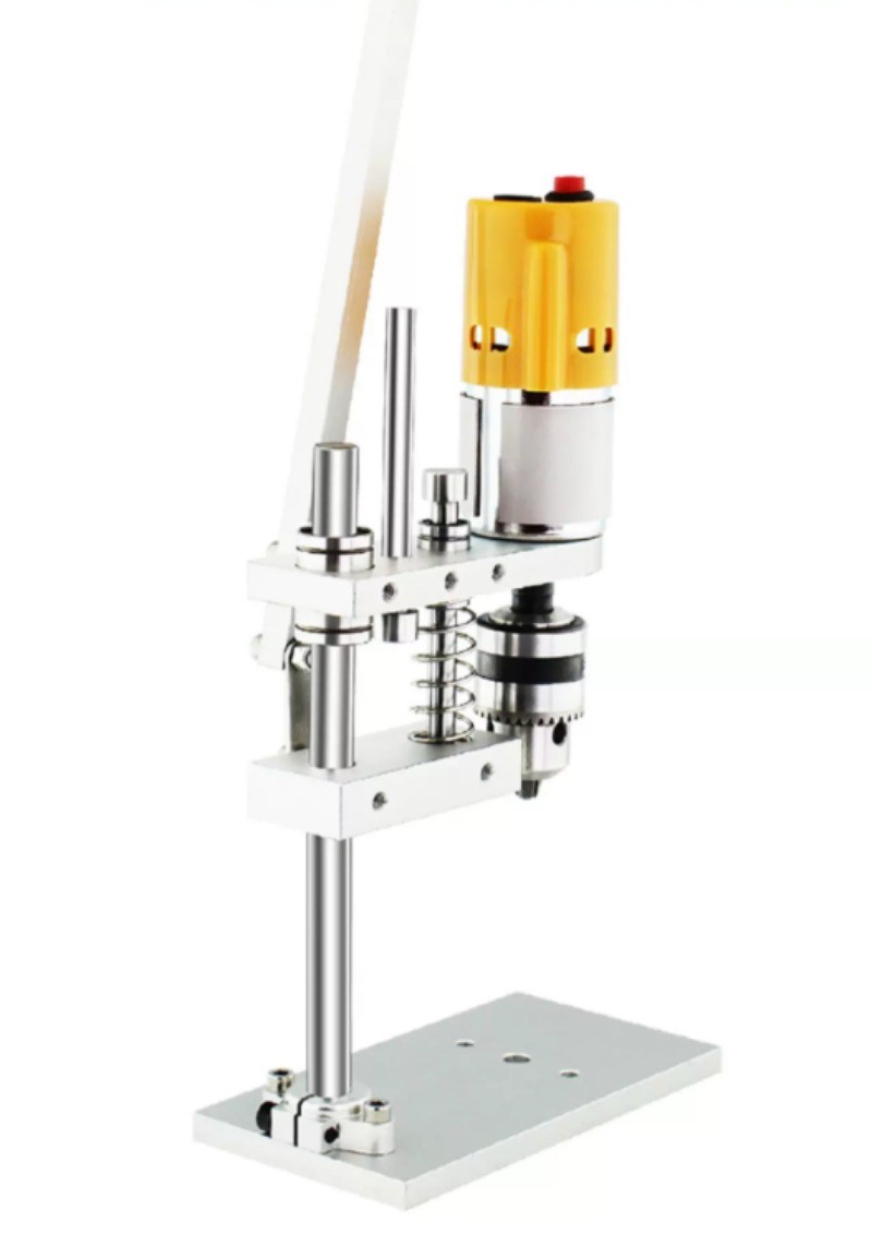 Compact Mini Bench Drill, Desktop Hole Driller, DC Chuck, Quiet Drilling Machine