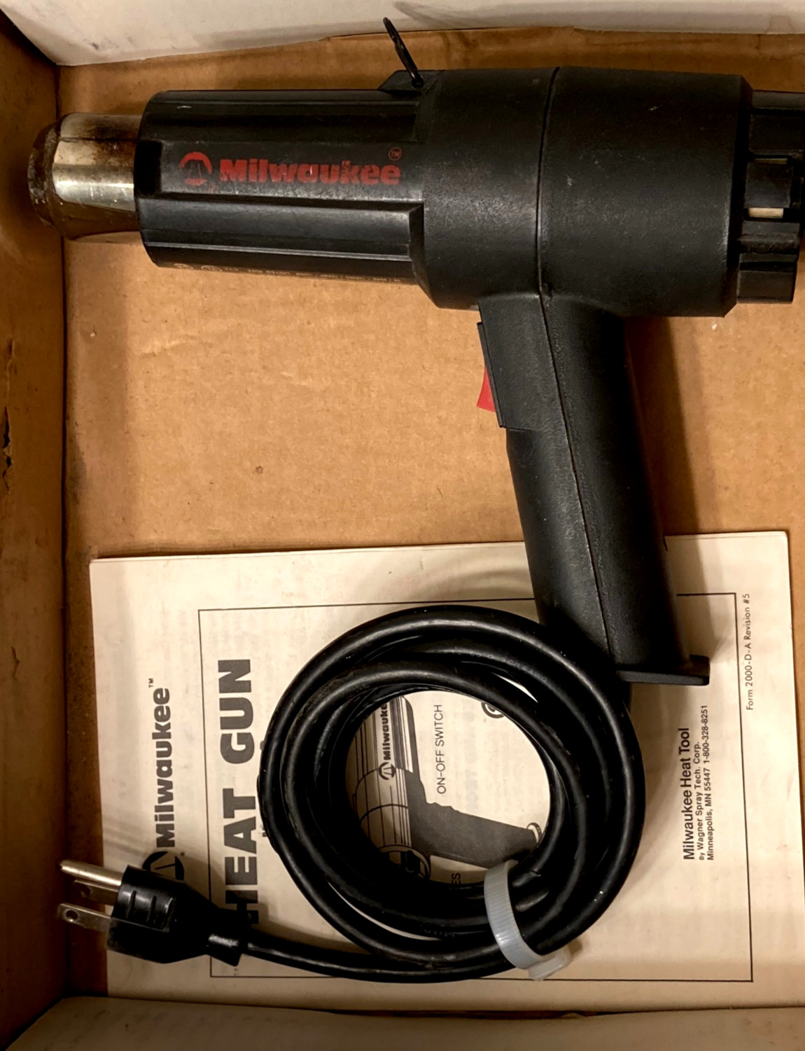 Wagner Milwaukee Variable Temperature Heat Gun, Model 2000D