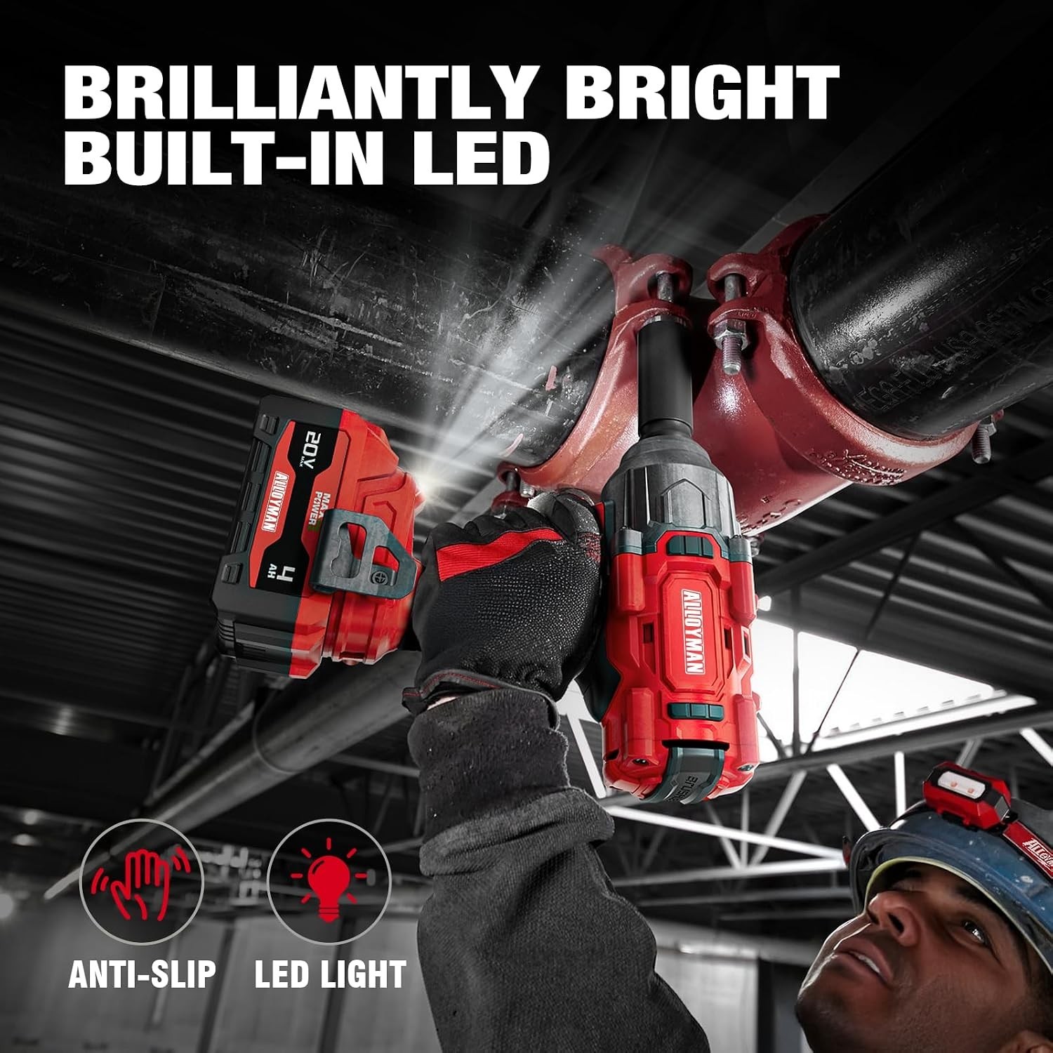Cordless Impact Wrench 1500 FT-LBS(2000N.M),1/2&Prime; High Torque | Brushless Impact