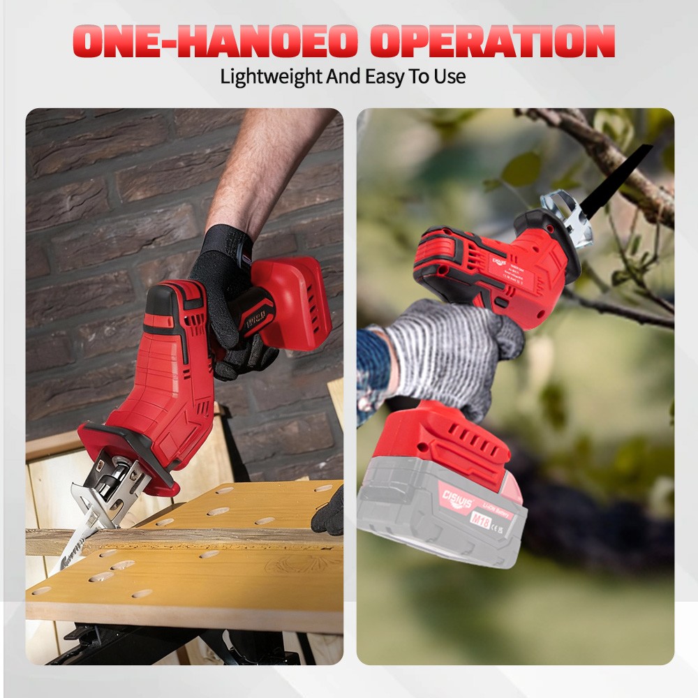 Cisivis 18V Cordless Reciprocating Saw for Milwaukee M18 Battery – Bare Tool