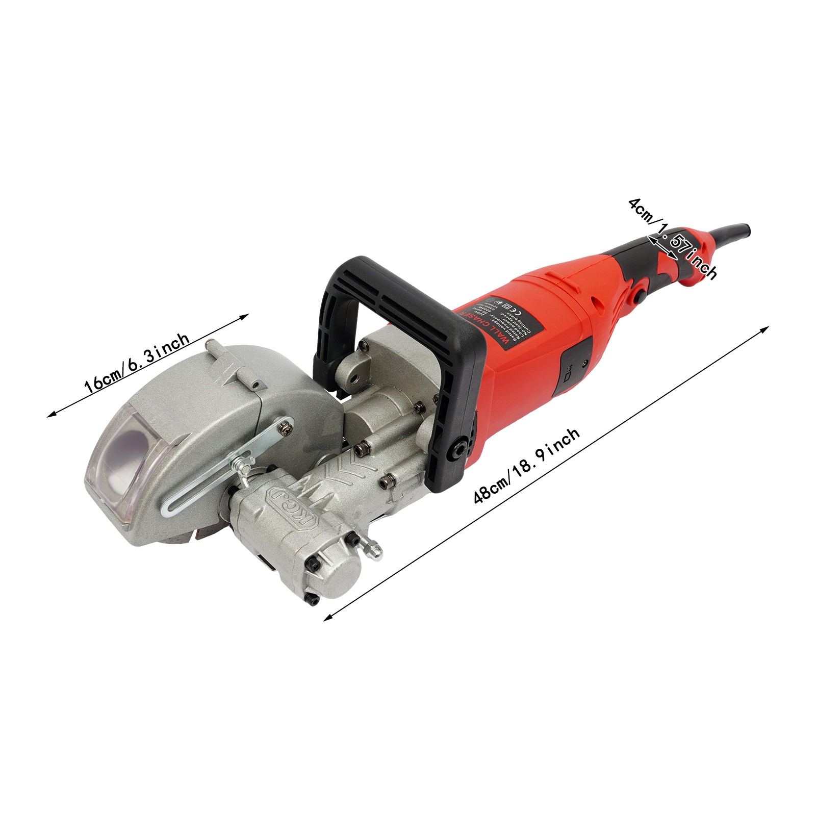 121mm Electric Wall Groove Cutter Concrete Wall Grooving Chaser w/5 Saw Blade