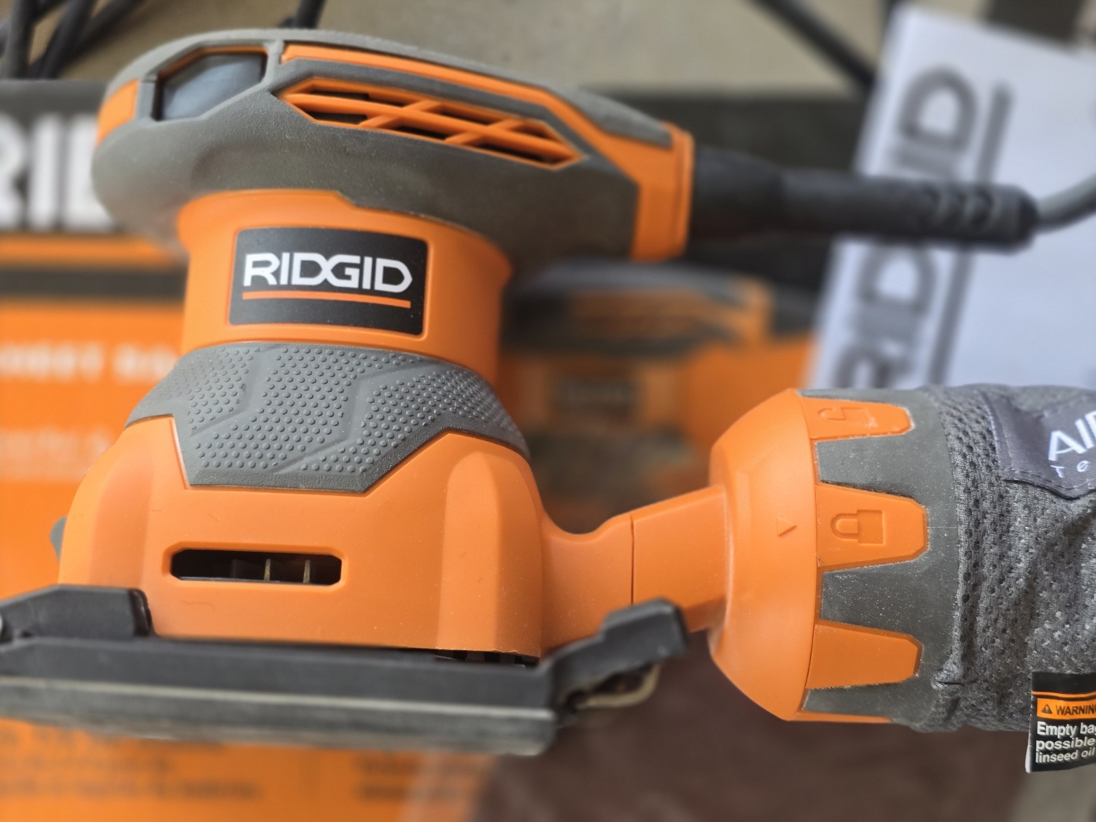 RIDGID 2.4 Amp Corded 1/4 Sheet Sander with Airguard Technology R2501