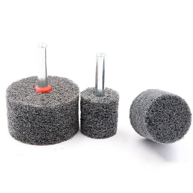 10/20/25/40/50mm Cylindrical Nylon Fiber Polishing Wheel Abrasive Tool 6mm Shank