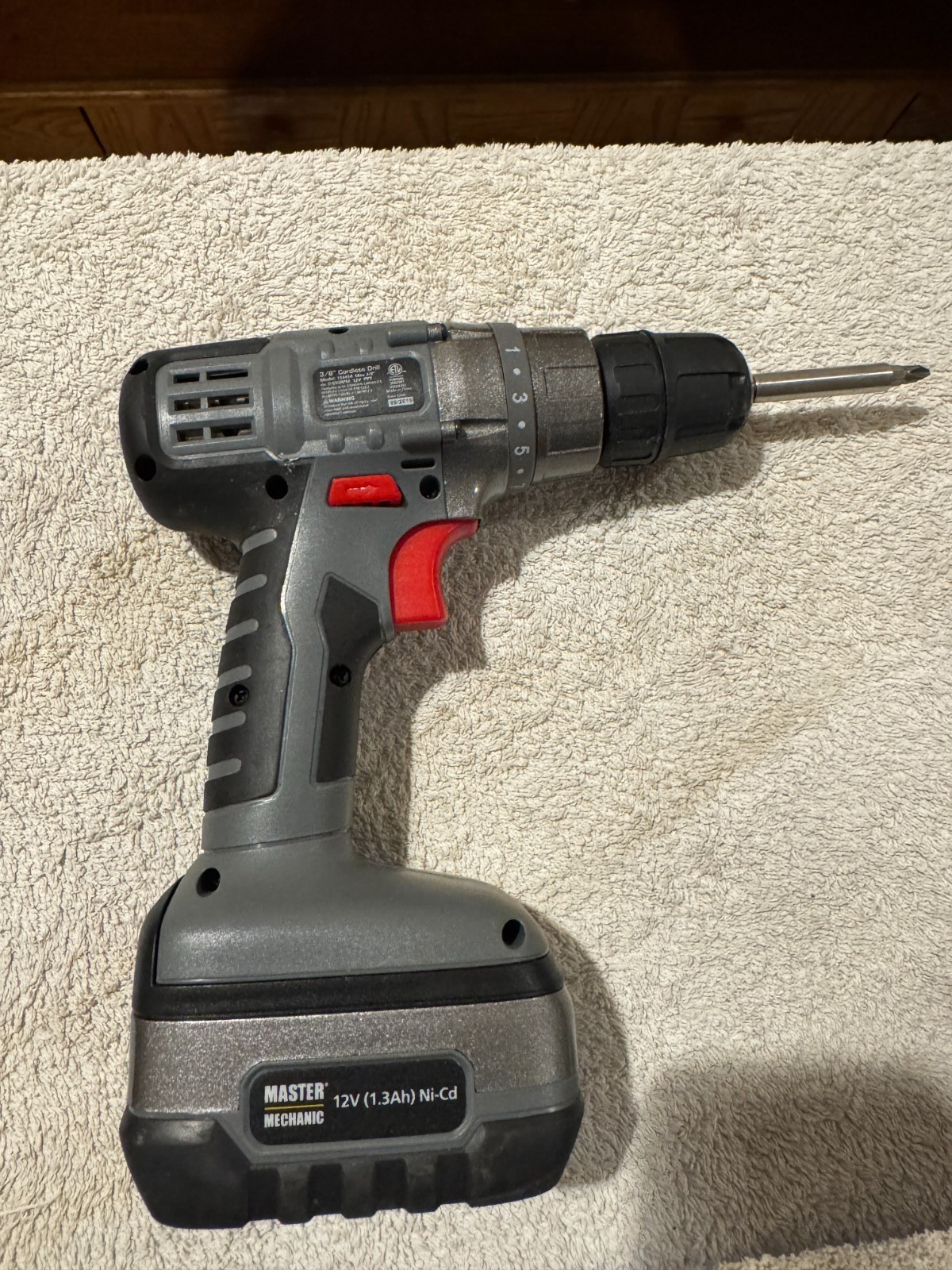 Master Mechanic Battery 12V 3/8 Cordless Drill 134454 – PARTS/REPAIR!!