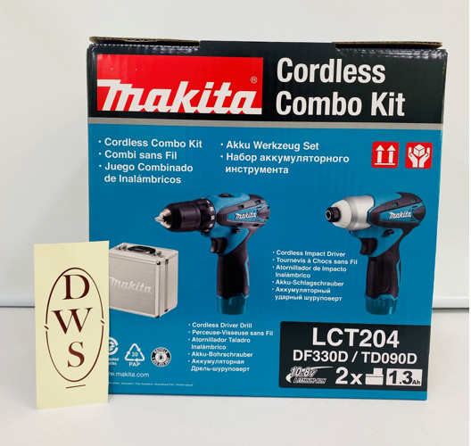 Makita LCT204 Combo Set DF330D TD090D 10.8V 1.3Ah x 2ea Charger Hard Case DC10WA