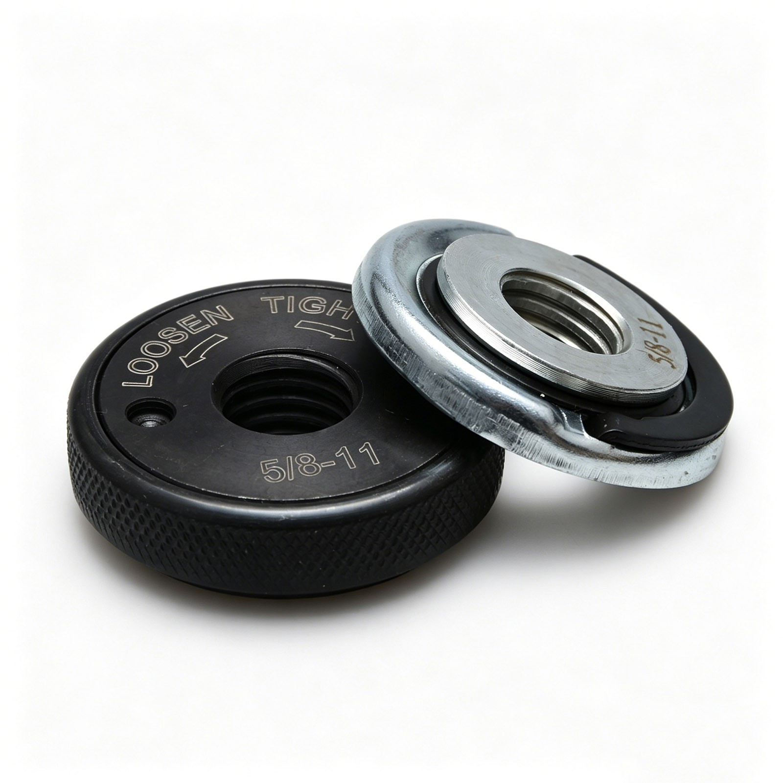 Angle Grinder Flange Nut Kit 5/8&Prime;-11 D-Ring & Knurled for Workshop Garage Use