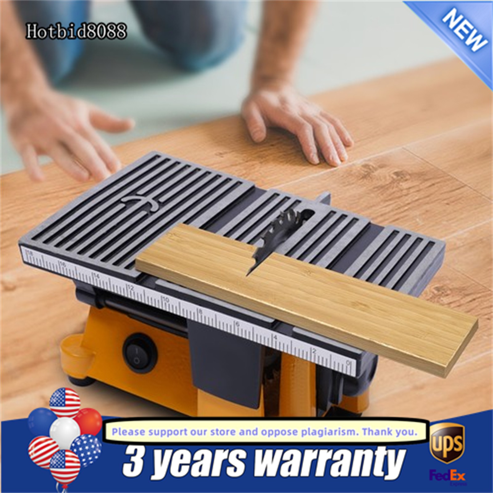 110V Mini DIY Table Saw Small Woodworking Electric Bench Saw Precision 4500rpm