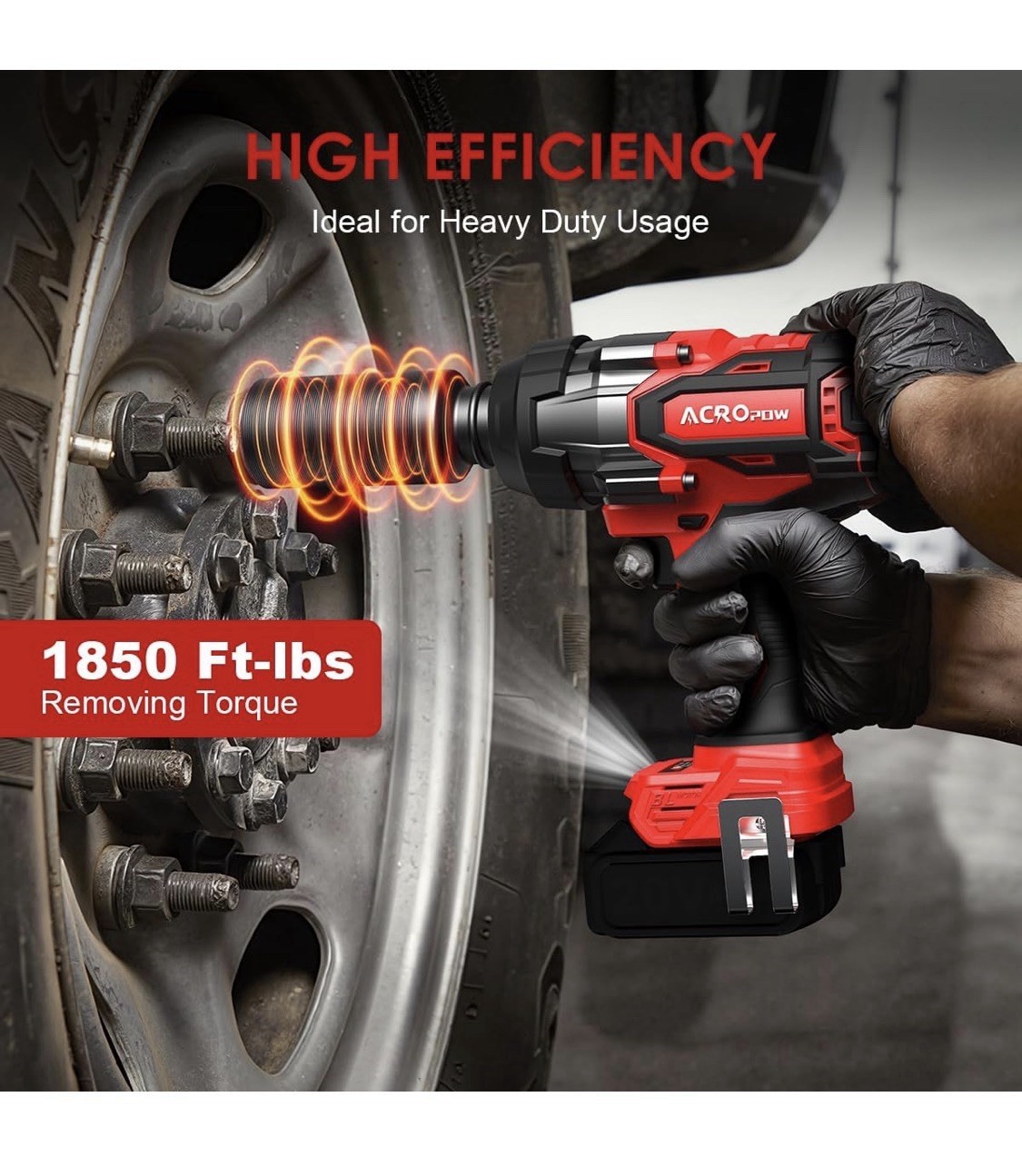Cordless Impact Wrench 3/4 inch1850FT-LBS For Milwaukee 18V Battery (No Battery)